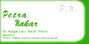 petra makar business card